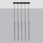 Pastelo lampa wisząca 5xG9 czarna/beton SL.1274