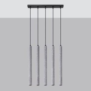 Pastelo lampa wisząca 5xG9 czarna/beton SL.1274