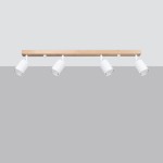 Verdo lampa sufitowa (spot) 4xGU10 biała/jasne drewno SL.1289
