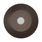 Brązowa lampa wisząca Hemisphere Super D33 z jednym gniazdem GX53. Okrągła forma z matowym wykończeniem, środkowy element w białym kolorze. Widok z góry, ukazujący prosty, nowoczesny design. Idealna do wnętrz.