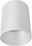 Lampa sufitowa Eye Tone 1-punktowa, w kolorze białym, o cylindrycznym kształcie. Widok z dołu, ukazujący matową powierzchnię oraz otwór na żarówkę wewnątrz. Prosty design, idealna do nowoczesnych wnętrz.