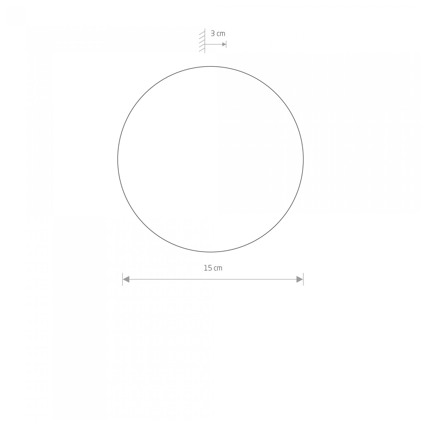 Brązowy kinkiet Ring S z jedną diodą LED o mocy 7W, w kształcie okrągłym o średnicy 15 cm i wysokości 3 cm. Prosty design, idealny do nowoczesnych wnętrz.