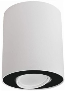 Set lampa sufitowa 1-punktowa kierunkowa biała/czarna 8898