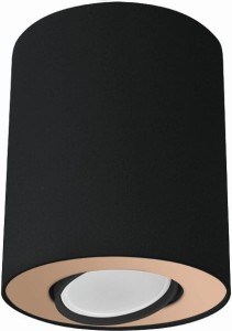 Set lampa sufitowa 1-punktowa kierunkowa czarna/złota 8901