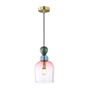 Manso lampa wisząca 1xE14 złota PND-37462B-MC-GD