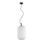 Rues D24,5 lampa wisząca 1xE27 czarna PND-64536D-L-BL-OPA