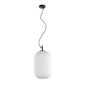 Rues D24,5 lampa wisząca 1xE27 czarna PND-64536D-L-BL-OPA