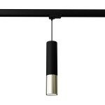 Loopez lampa wisząca 1xGU10 z żarówką 7W/3000K do szyny 3F czarna/złota MYL.00014