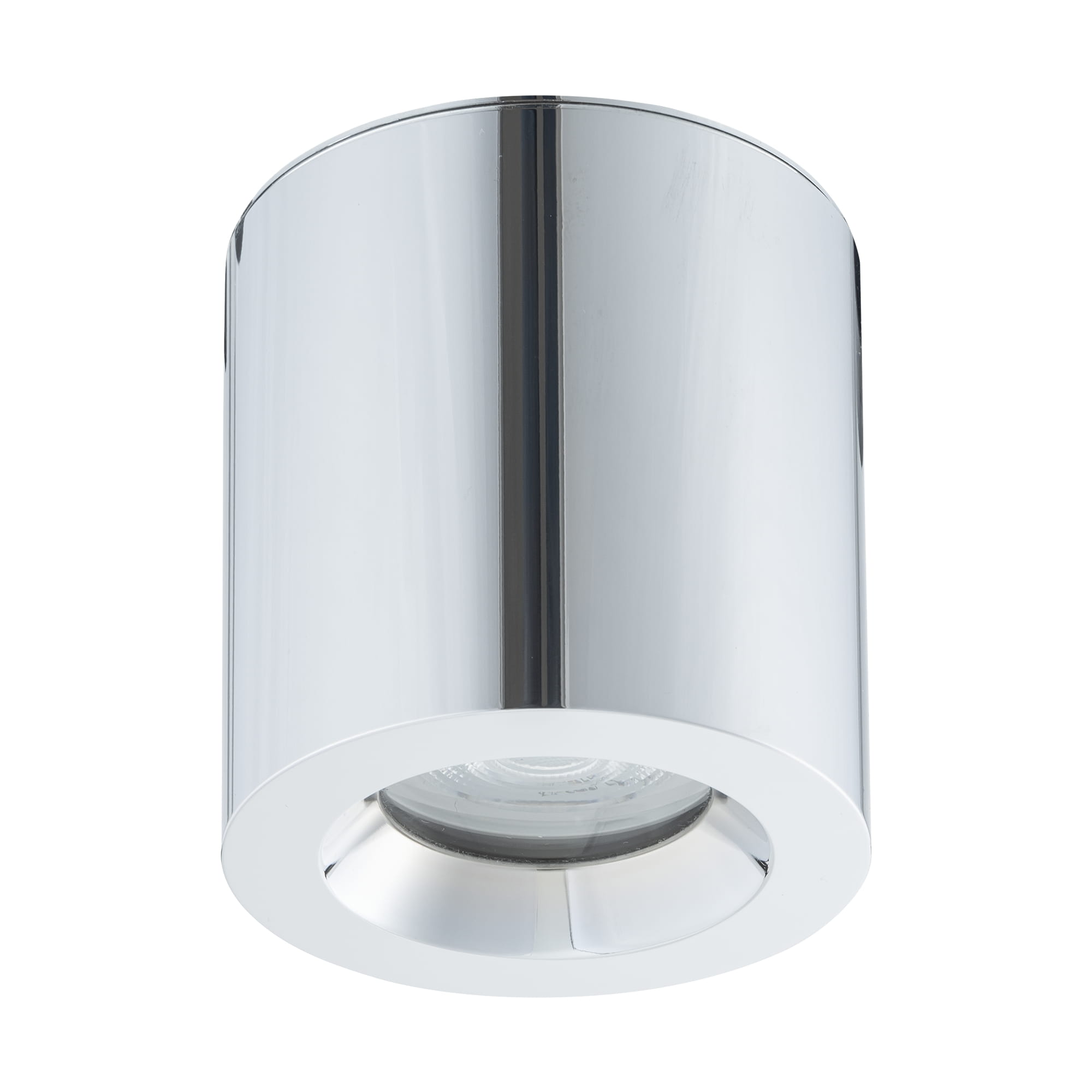 Lampa sufitowa Ceara w kolorze chromu, z pojedynczym gniazdem GU10. Okrągła, metalowa konstrukcja z połyskującą powierzchnią, umieszczona w pozycji wiszącej, z widocznym źródłem światła w centralnej części. Idealna do nowoczesnych wnętrz.