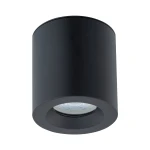 Lampa sufitowa Ceara w kolorze czarnym, o okrągłym kształcie, z gniazdem GU10. Montowana na suficie, z widoczną żarówką w dolnej części. Odpowiednia do użytku w pomieszczeniach o podwyższonej wilgotności (IP44).