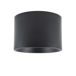 Lampa sufitowa Bol w kolorze czarnym, z okrągłym kloszem, przeznaczona do montażu z jedną żarówką na gniazdo GX53. Produkt o stopniu ochrony IP54, idealny do pomieszczeń wymagających odporności na wilgoć.
