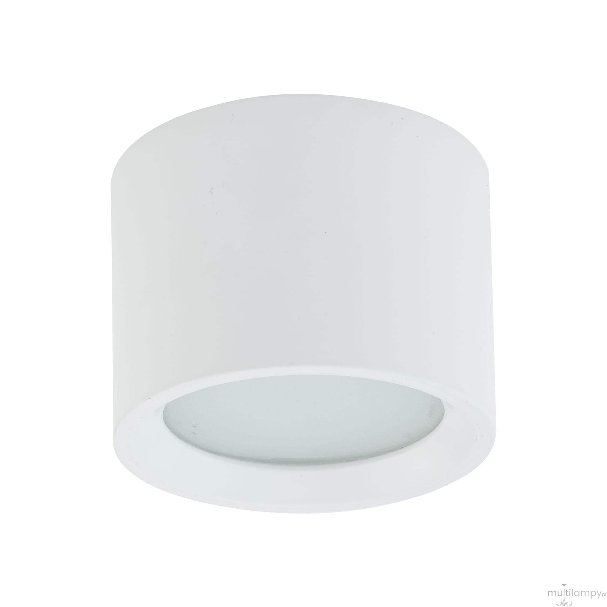 Lampa sufitowa Maun w kolorze białym, o okrągłym kształcie, z oprawą na jedną żarówkę GX53. Wykończenie matowe, z przezroczystym kloszem, montowana na suficie. Wysoka klasa ochrony IP54, odpowiednia do wilgotnych pomieszczeń.