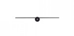 Kinkiet Pin S LED 1-punktowy 8127 w kolorze czarnym, z prostą, cienką linią oraz okrągłą podstawą. Produkt widoczny z przodu, zamontowany na ścianie. Idealny do minimalistycznych aranżacji.