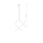 Lampa ogrodowa wisząca Cumulus S, 1-punktowa, o okrągłym kloszu o średnicy 30 cm i wysokości 27 cm, zawieszona na przewodzie o długości 140 cm. Prosty design, idealna do użytku na zewnątrz.