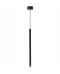 Lampa wisząca Piero 1xG9 w kolorze czarnym, o prostym, cylindrycznym kształcie. Zawieszona na cienkim, czarnym kablu, zakończona metalowym uchwytem. Montowana na suficie, idealna do minimalistycznych wnętrz.