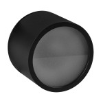 Lampa sufitowa Grandi w kształcie tuby, czarna, z oprawą na żarówkę GX53. Posiada matowe, okrągłe szkło, montowana na suficie, o stopniu ochrony IP54, co zapewnia odporność na wilgoć i pył.