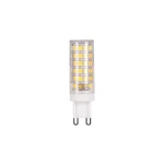 Żarówka LED G9 o mocy 8W, emitująca ciepłe białe światło (2700K). Cylindryczny kształt, przezroczysta obudowa z widocznymi diodami LED wewnątrz. Przeznaczona do montażu w oprawach z gniazdem G9.