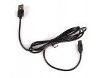 Czarny kabel USB do lampki biurkowej Kivo LED 5W/CCT, z końcówką USB i złączem, elastyczny, o długości około 1 metra, idealny do zasilania lampki w biurze lub domu.