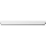 Lampa liniowa Lucie 1xLED/16W w kolorze białym, zamontowana na szynie 3F. Prosty, prostokątny kształt, matowa powierzchnia. Ujęcie frontalne, na jednolitym tle. Idealna do oświetlenia wnętrz.
