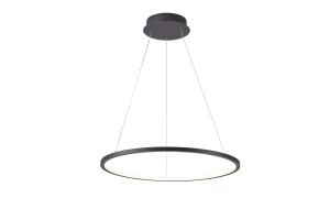 Vinola D100 lampa wisząca 1xLED/58W czarna PND-56135B-100RPC-BK-3KS4K-TRDIMM