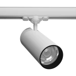 Reflektor spot 1xLED/20W/4000K w kolorze białym, montowany na szynie 3F. Cylindryczny kształt z czarnym wykończeniem na końcu, umieszczony w pozycji wiszącej. Jasne światło LED, idealny do oświetlenia wnętrz.