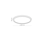 Plafon LED Aqua D30 o średnicy 300 mm i wysokości 29 mm, w kolorze białym. Produkt o stopniu ochrony IP54, przeznaczony do montażu sufitowego, charakteryzuje się minimalistycznym, okrągłym kształtem.