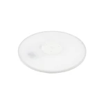 Plafon LED Aqua D30 o średnicy okrągłej, biały, wykonany z przezroczystego materiału, z widocznym centralnym mocowaniem. Produkt z klasą szczelności IP54, idealny do łazienek i pomieszczeń o podwyższonej wilgotności.