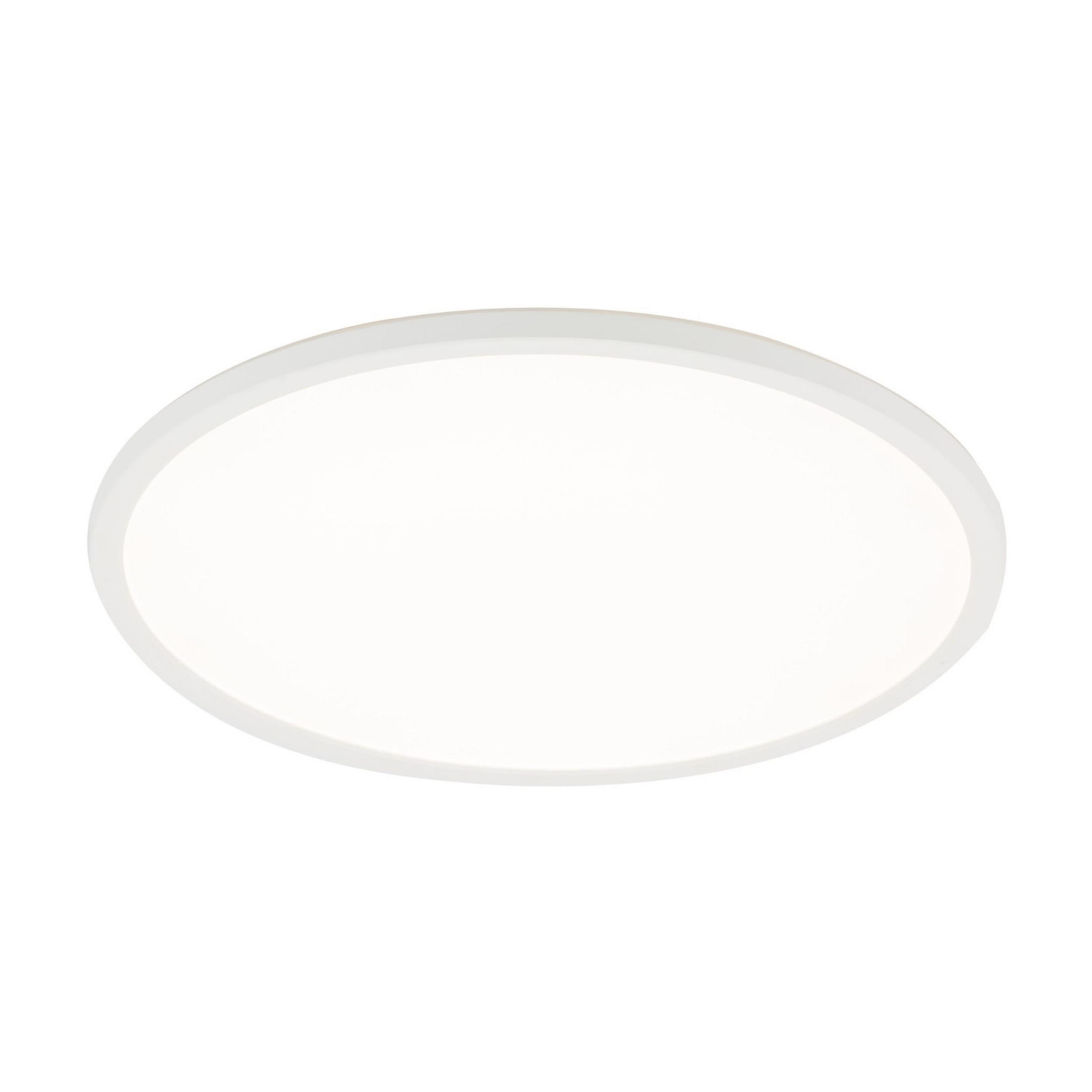 Plafon LED Aqua D40 o mocy 36W, w kolorze białym, okrągły, z białą, matową powierzchnią. Ujęcie frontalne, montowany sufitowo, o klasie szczelności IP54, idealny do wilgotnych pomieszczeń.