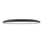 Plafon LED Aqua D40 o mocy 36W, w kolorze czarnym. Okrągły kształt, matowa powierzchnia z białym kloszem. Ujęcie z boku, ukazujące smukłą formę. Przeznaczony do użytku w pomieszczeniach o podwyższonej wilgotności (IP54).