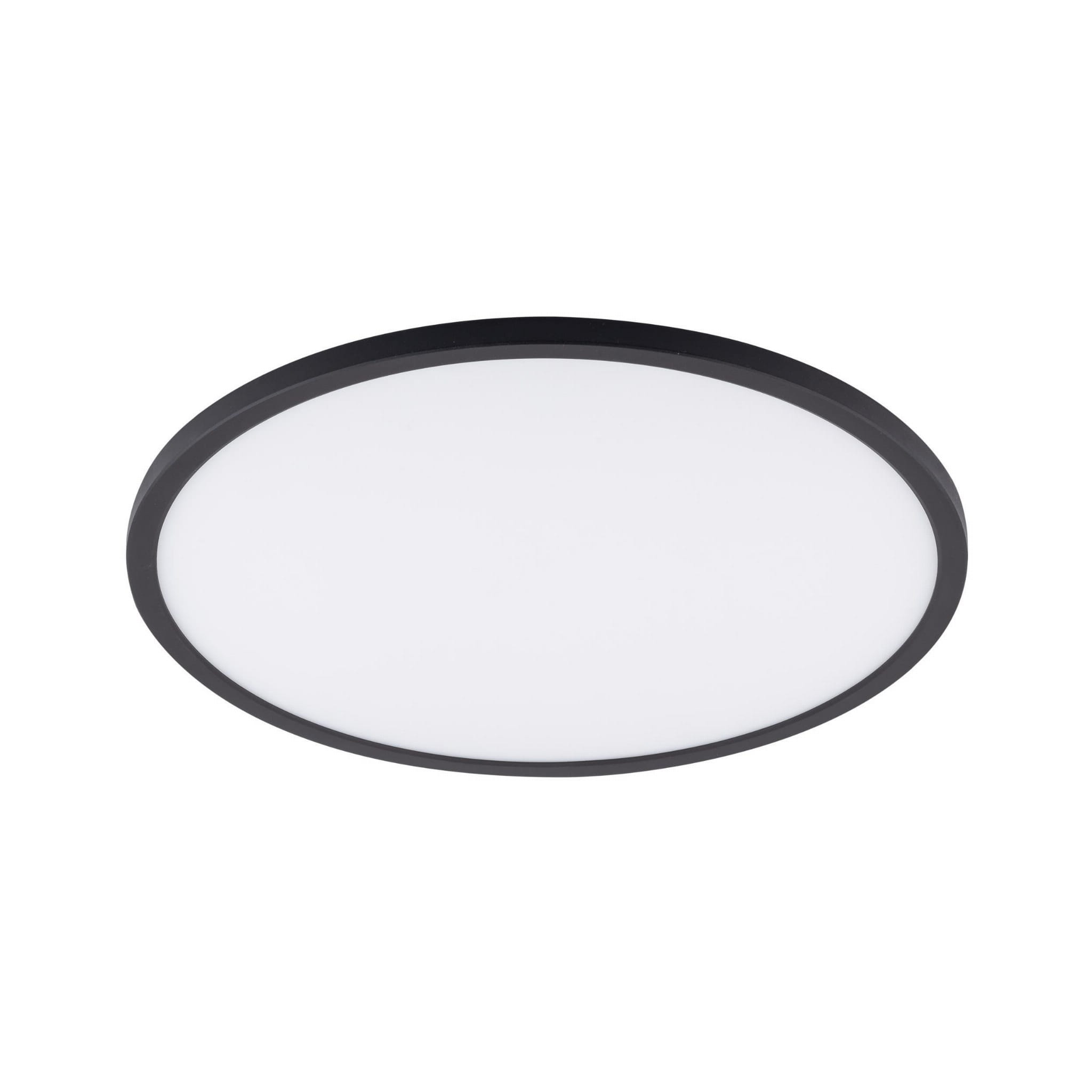 Plafon LED Aqua D50 w kolorze czarnym, o okrągłym kształcie. Posiada białą, matową osłonę oraz zewnętrzną, czarną ramkę. Wysoka klasa ochrony IP54, moc 45W. Zawieszony w pozycji poziomej. Prosty, nowoczesny design, idealny do wnętrz.