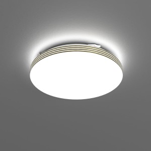Bever D26 plafon LED IP44/10W/4000K biały/złoty ML0250