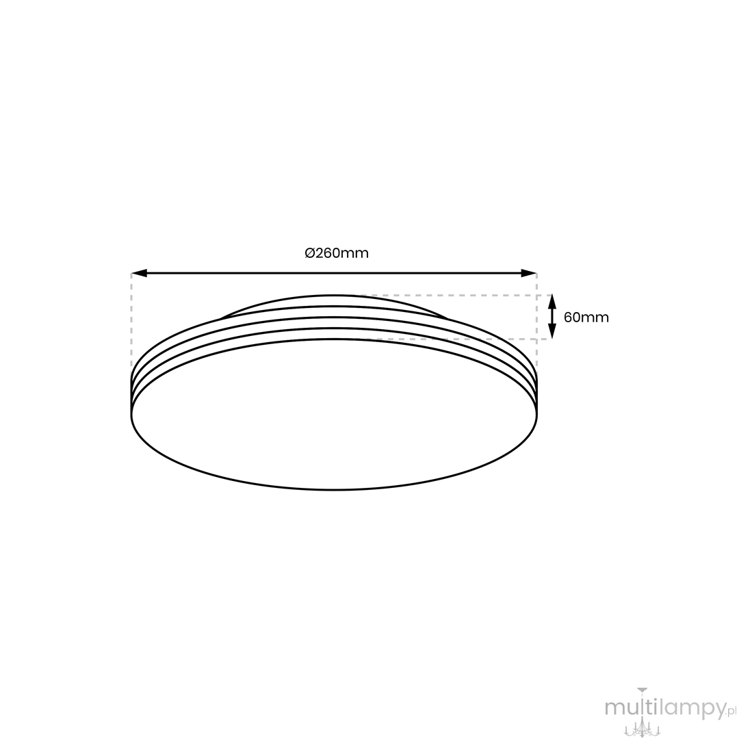 Plafon LED Bever D26 w kolorze białym i złotym, o średnicy 260 mm i wysokości 60 mm. Posiada stopień ochrony IP44, moc 10W oraz barwę światła 4000K. Prosty, okrągły kształt, idealny do nowoczesnych wnętrz.