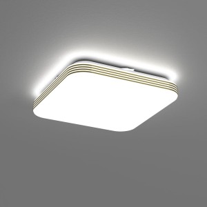 Dabar D26x26 plafon LED IP44/11W/4000K biały/złoty ML0252