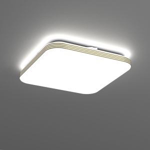 Dabar D33x33 plafon LED IP44/17W/4000K biały/złoty ML0253