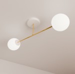 Magnum lampa sufitowa 2-punktowa biała/złota 1234/2