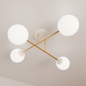Magnum lampa sufitowa 4-punktowa biała/złota 1234/4