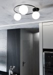 Sopra lampa sufitowa 3-punktowa czarna/opal 1257/3