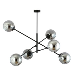 Linear lampa wisząca 6-punktowa czarna/grafitowa 1167/6