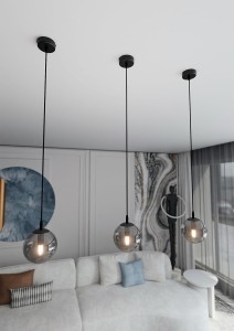 Cosmo lampa wisząca 1-punktowa grafitowa 712/1