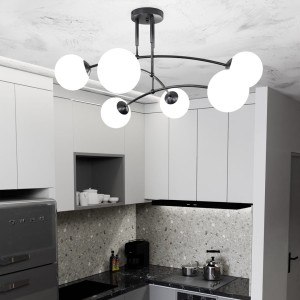 Pregos lampa sufitowa 6-punktowa czarna 670/6