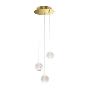 Rosario lampa wisząca 3xLED/12,6W  złota PND-12220121-3A-GD