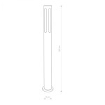 Lampa ogrodowa Mekong, stojąca, 1-punktowa, o wysokości 100 cm i średnicy podstawy 9 cm. Posiada prostą, cylindryczną konstrukcję z otworami wentylacyjnymi w górnej części, idealna do oświetlenia przestrzeni zewnętrznych.