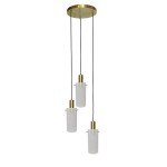 Tirana lampa wisząca 3xE27 złota/biała LP-945/3P WH