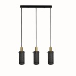 Tirana lampa wisząca 3xE27 złota/czarna LP-945/3L BK