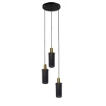 Tirana lampa wisząca 3xE27 złota/czarna LP-945/3P BK