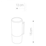 Czarny kinkiet elewacyjny Exe 1-punktowy o wysokości 15 cm i średnicy 12 cm. Produkt ma cylindryczny kształt z przymocowaną podstawą. Wykończenie matowe, bez dodatkowych zdobień. Idealny do oświetlenia zewnętrznego.