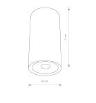 Biała lampa sufitowa Edesa LED S o cylindrycznym kształcie, wysokości 11 cm i średnicy 5,5 cm. Zainstalowana w pozycji wiszącej, z widocznym miejscem na źródło światła w górnej części. Prosta forma bez zdobień, idealna do nowoczesnych wnętrz.