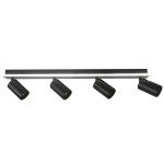 Parma lampa sufitowa z pilotem 4xGU10 + 1xLED czarna LP-0612/4C BK