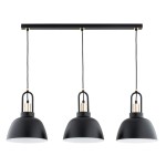 Mirave lampa wisząca 3xE27 czarna/złota 62375