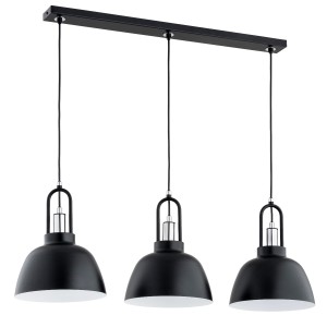 Mirave lampa wisząca 3xE27 czarna/chrom 62376